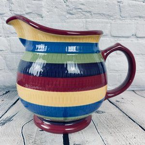 Longaberger Bright Multi Colored Pitcher 2 Qt